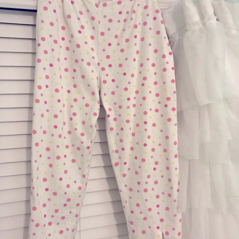 Pink polka dot Capri